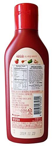 Chung Jung One Vinegar Added Hot Pepper Paste 1.1lb 청정원 새콤 달콤 초고추장 500g - Mighty Depot