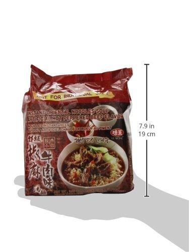 Ve Wong Instant Oriental Noodle Soup, Artificial Hot Peppered Beef Flavor, 4 Individual Meals - Mighty Depot