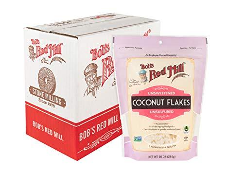 Bob's Red Mill Resealable Unsweetened Coconut Flakes, 10 Ounce (Pack of 4) - Mighty Depot