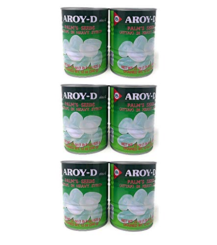 Aroy-D Palms Seeds (Attap) in Heavy Syrup (6 Pack, Total of 132oz) - Mighty Depot