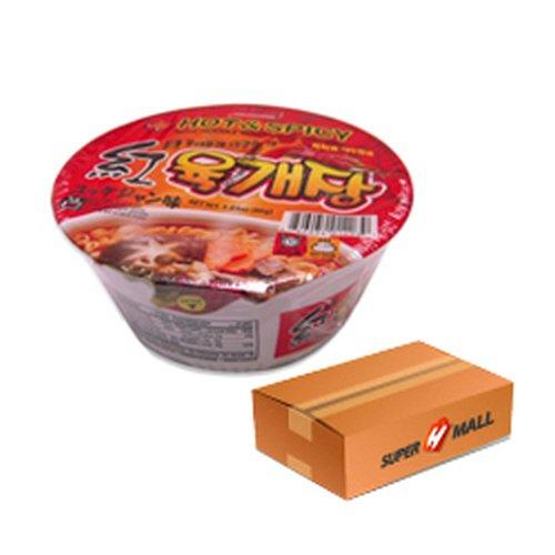 Ohsung Hot & Spicy Bowl Noodle Soup with Soy Peptide - 12pkgs - Mighty Depot