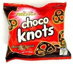 10 Packs Jack & Jill Choco Knots (Chocolate Covered Pretzels) 28g Ea - Mighty Depot