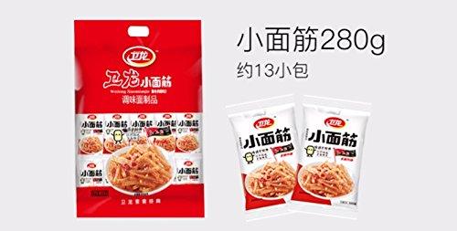 卫龙 休闲零食 小面筋香辣味辣条 怀旧零食90后特色小吃 280g/袋 Weilong Recreational Snacks Small Gluten Spicy Hot Nostalgia Snacks 280g/bag - Mighty Depot