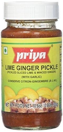 Priya, Lime Ginger Pickle, 300 Grams(gm) - Mighty Depot