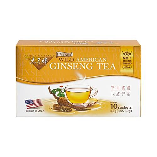 Prince of Peace Instant Wild American Ginseng Tea, 80 Sachets – Healthy Drink, Caffeine-Free Energy-Boosting, Heavy Antioxidants, Plant Extract - Mighty Depot