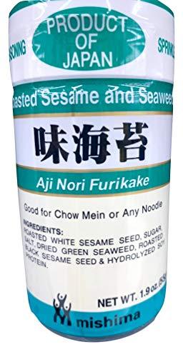 Mishima Aji Nori Furikake (Seasoned Mix), 1.09 Oz (Pack of 6 (1.9 oz x 6 Pack)) - Mighty Depot
