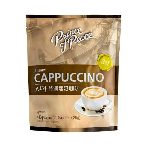Prince of Peace 3 in 1 Instant Cappuccino, 22 Sachets – Coffee Mix with Caffeine, Smooth and Tasty, Convenient – Just Add Water - Mighty Depot