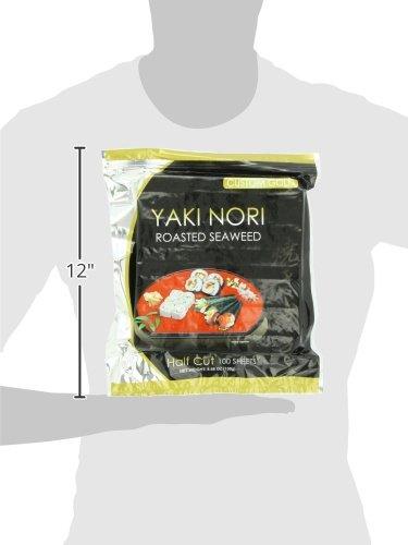 Yaki Nori Custom Half cut, 100-Count Units (Pack of 5) - Mighty Depot
