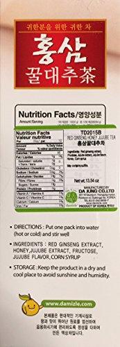 Korea Food Red Ginseng Honey Jujube Tea 12 Packs, 32 grams each - Mighty Depot