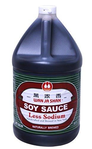 Wan Ja Shan Less sodium soy sauce 1 Gallon - Mighty Depot