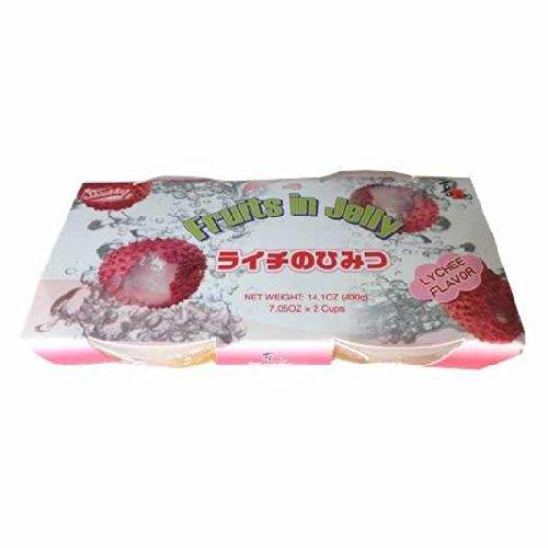 Shirakiku Fruit Jelly, Lychee, 2pc, 200g - Mighty Depot