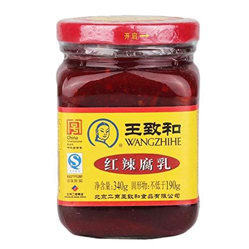 WangZhihe Chili SoyBean Paste 王致和 红辣腐乳 340g (pack of 2) - -Asian Chinese Paste - Mighty Depot