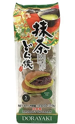 Japanese Shimizu Green Tea Dorayaki Baked Bean Cake 10.93 ounce - Mighty Depot