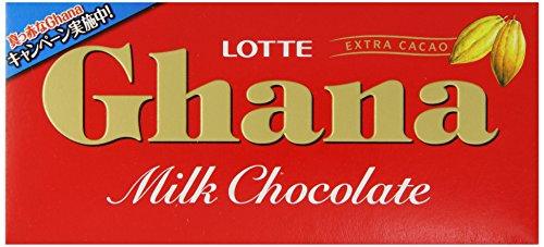 Lotte Ghana Milk Chocolate Bar, 1.76 Ounce (50g), 1 bar - Mighty Depot