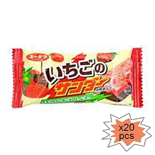 Black Thunder Strawberry flavor 0.8oz 20pcs Japanese Chocolate Bar Yurakuseika NInjapo - Mighty Depot