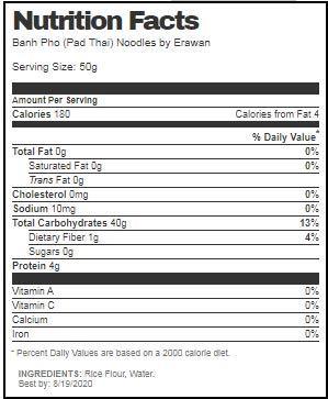 Banh Pho -Pad Thai - Noodles by Erawan - 16 OZ. (2 Pack) - Mighty Depot