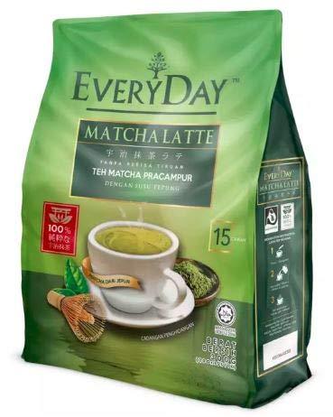 EveryDay Matcha Latte/ Exotic Blend of Matcha & Milk/Wholesome, Rich, Flavorful and Tantalizing/ Smooth To The Palate/ 20s x 15g/pack - Mighty Depot