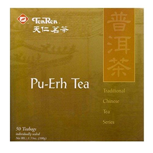 Ten Ren Pu-Erh Tea, Taiwan Tea, Tea Bag Collection, 50 Bags - Mighty Depot