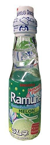 Sangaria Ramune Premium Carbonated Soft Drink 6.76 fl oz per Bottle (Melon, 6 Bottle) - Mighty Depot