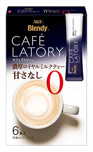 AGF Blendy Kafera Tree Stick Rich Royal Milk Tea Non-Sweet six × 6 Boxes - Mighty Depot