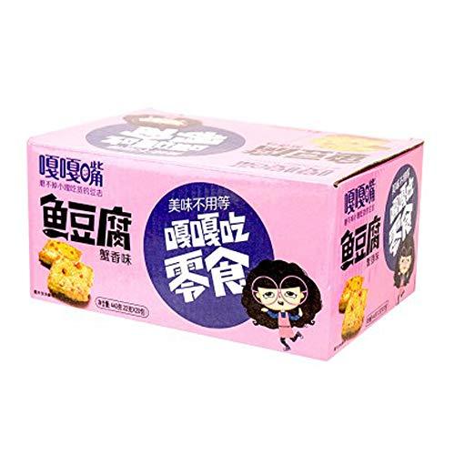 GAGAZUI Fish Tofu Surimi Beancurd snacks, 30 Sachets / 660g (Barbecue Flavor) - Mighty Depot