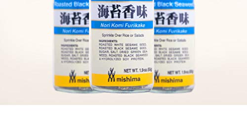 MISHIMA Rice Seasoning: 3PC x Nori Komi Furikake + 3PC x Aji Nori Furikake (1.9OZ. x 6PC) - Product of Japan - Fast Shipping - Mighty Depot