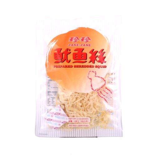 Prepared Shredded Squid (Jane Jane Prepared Shredded Squid) - 3 Oz (85 G) - Mighty Depot