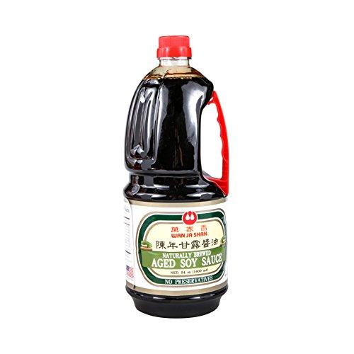 Wan Ja Shan Naturally Brewed Premium Aged soy sauce 33.8 fl oz 萬家香陳年甘露醬油 - Mighty Depot