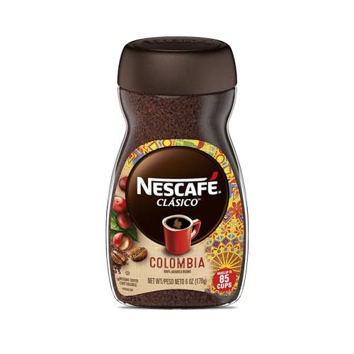 NESCAFÉ CLÁSICO Colombia, Medium Roast Instant Coffee, 6 oz. Jar
