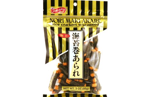 Shirakiku Rice Cracker Norimaki Arare, 3-Ounce Unit (1 Pack)