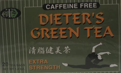 3 Packs of Dieter's Green Tea- Caffeine Free Extra Strength