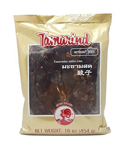 Thai Wet Tamarind Pulp Block Seedless Cock Brand 16 Oz.(Pack of 2) - Mighty Depot
