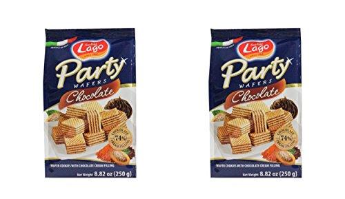 Gastone Lago Party Wafers Orange Cream Filling 8.82 oz, 250g (Pack of 2) (Orange, 2-Pack) - Mighty Depot