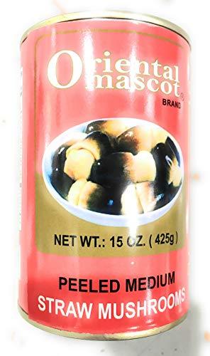 Oriental Mascot Peeled Medium Straw Mushroom 15 oz x 2 Cans - Mighty Depot