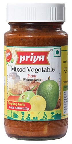 Priya Mixed Vegetable Pickle (without Garlic) 300G - Mighty Depot