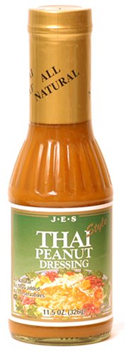 JES Thai Style Peanut Dressing, 11.5-Ounce Bottle (Pack of 3) - Mighty Depot