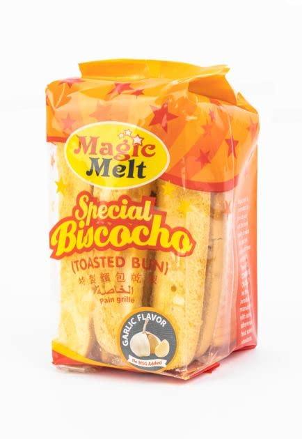 MAGIC MELT Garlic Special Biscocho - Best from the Philippines – Crunchy twice-baked and sugar-coated with butter and garlic - Mighty Depot