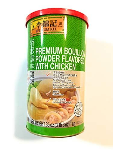 Lee Kum Kee Premium Bouillon Powder Flavored With Chicken, 35 oz Can (1 Kg) , No MSG - Mighty Depot