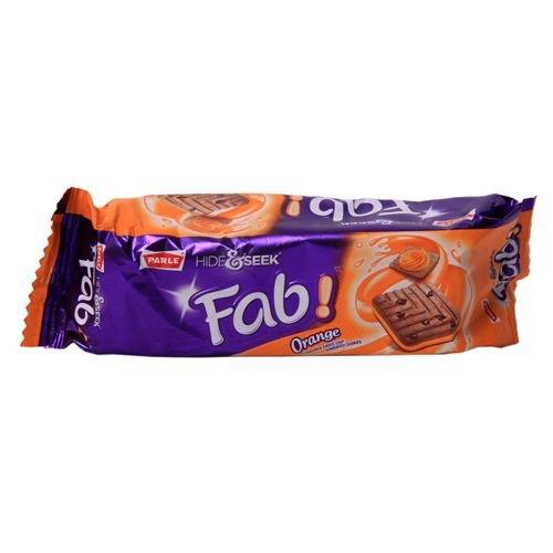 NEW! Parle Hide & Seek Fab! Orange Flavored Choco Chip Sandwich Cookies - 112g., 3.94oz. (Pack of 3) - Mighty Depot
