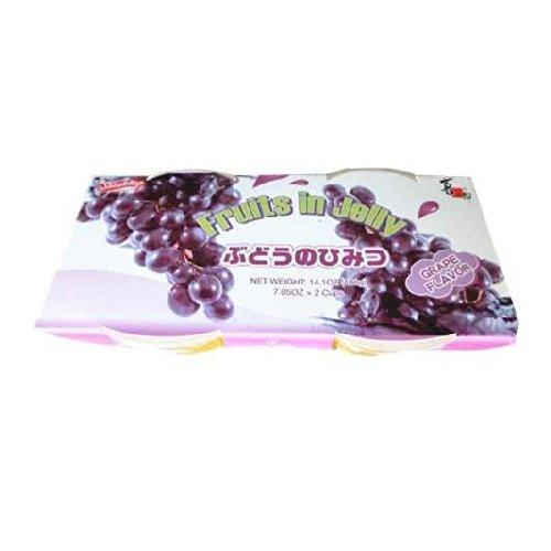 Shirakiku Fruit Jelly, Grape, 2pc, 200g - Mighty Depot