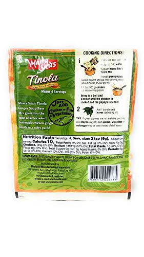 Mama Sita's Tinola Ginger Soup Base Mix, 0.88oz (25g) 6 Pack - Mighty Depot