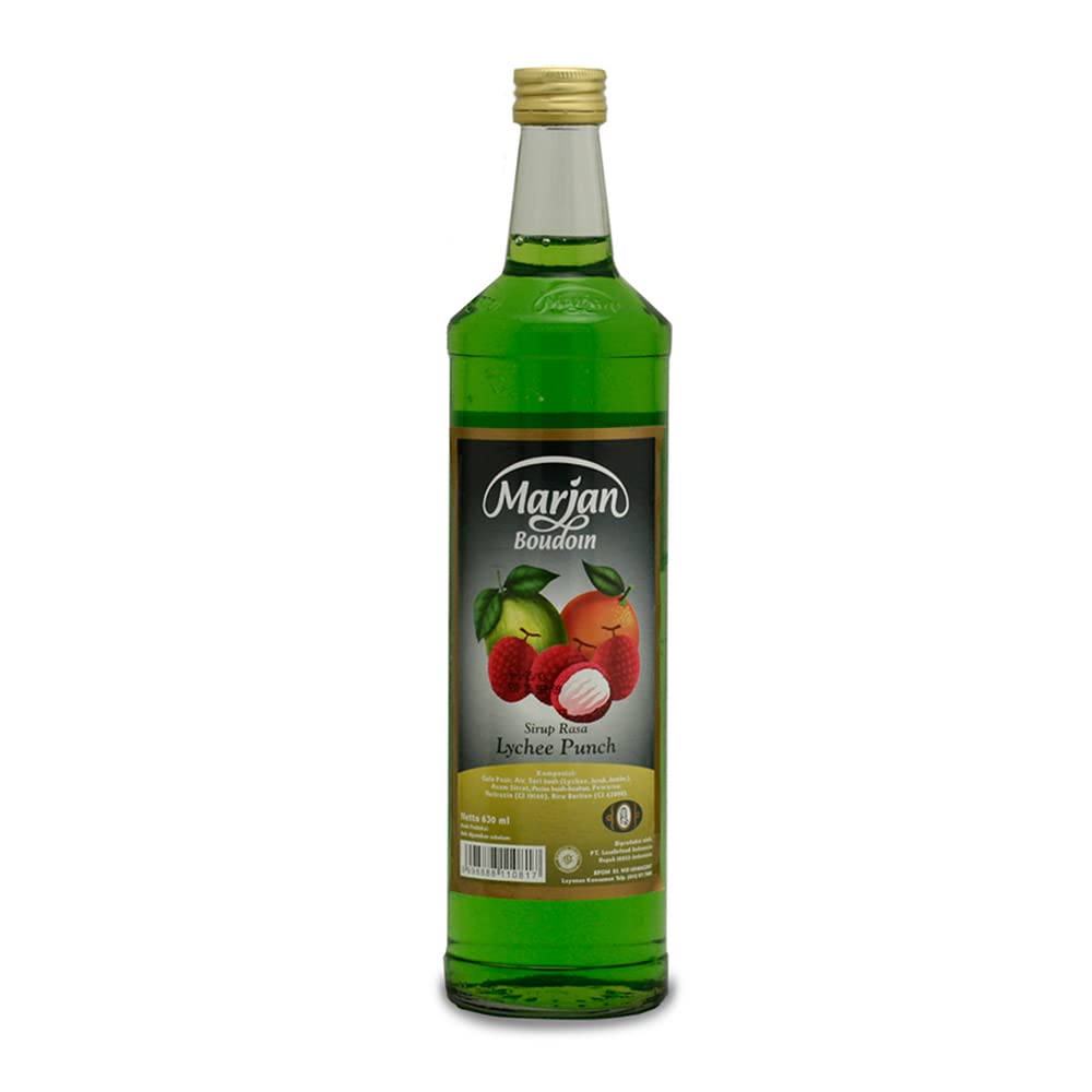 Marjan Boudoin Lychee Punch Syrup lychee punsirup rasa leci - 15.5fl oz