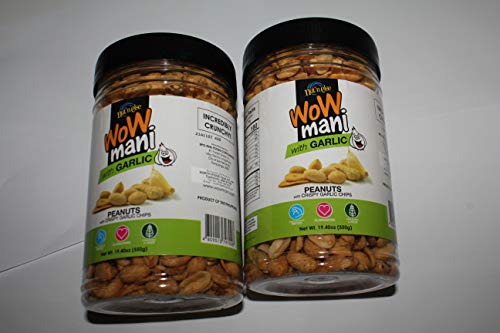 Wow Mani with Garlic Peanuts Pack of Two 19.40 Oz a Pack - Mighty Depot