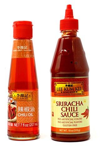 Lee Kum Kee Chili Oil 7 FL Oz And Lee Kum Kee Sriracha Chili Sauce 18 FL Oz Combination - Mighty Depot