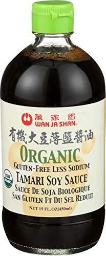 Wan Ja Shan, Sauce Soy Tamari Less Sodium organic, 15 Ounce - Mighty Depot