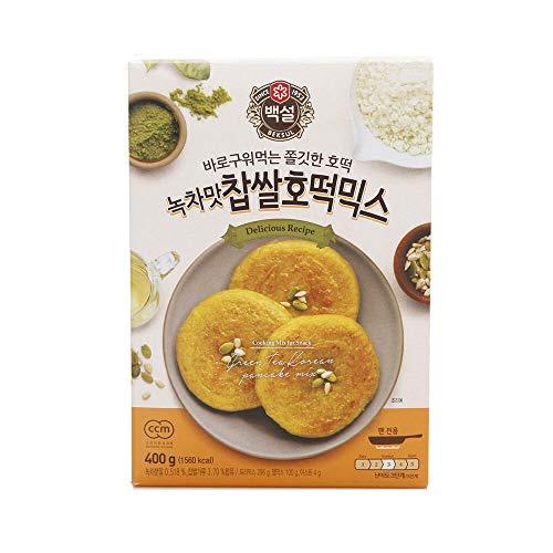 Korean Sweet Pancake Mix, Hotteok (14.10 oz) By Beksul (Green Tea Flavor, 1 Pack) - Mighty Depot
