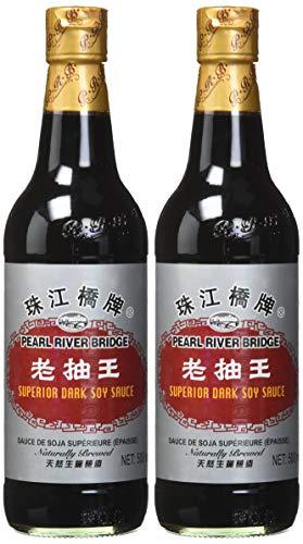 Pearl River Bridge Superior Dark Soy Sauce, 16.9-Ounce Glass Bottles (Pack of 2) - Mighty Depot