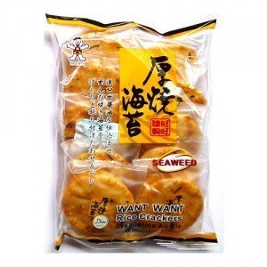 Want Want Big Shelly Senbei Seaweed Flavored Crispy Rice Cracker Biscuits x 3 Packs by N/A