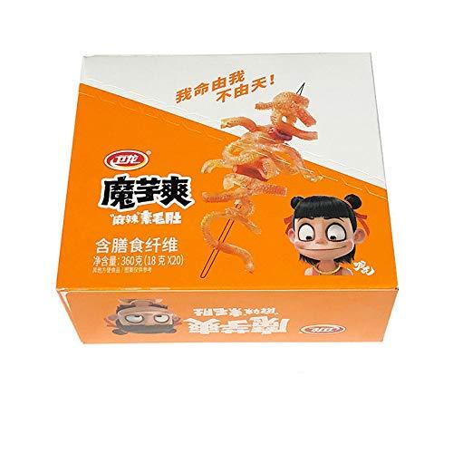 WeiLong Latiao, Spicy Gluten, 魔芋爽,魔芋丝,Wei Long Konjac 20 Sachets / 360g Chinese Snack ,Chanmoyu, Moyushuang 麻辣口味(Mala Spicy) - Mighty Depot