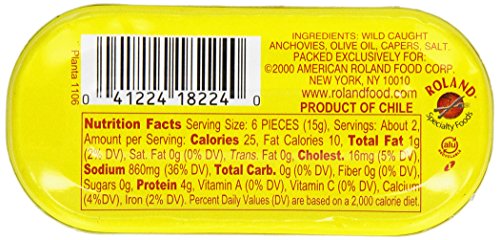 Roland Anchovy Filet Rolled, 2 oz - Mighty Depot